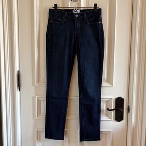 PAIGE Women's Deep Indigo Straight Leg Jeans